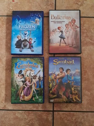 4 Películas DVD Disney (Español)