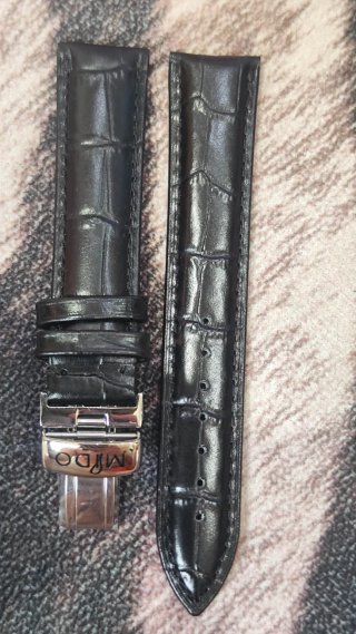 Correa Mido Piel Negra 20mm