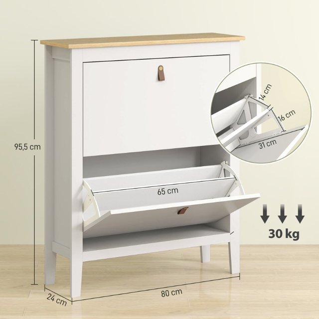 Scarpiera Slim 2 Cassetti per 14 Paia di Scarpe Ta
