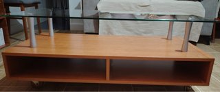 Mesa de centro madera y cristal