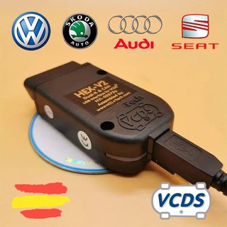 CABLE VAGCOM DIAGNOSIS V2 HEXCAN USB TODO ESPAÑOL