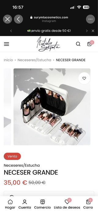 Neceser maquillaje y cosméticos grandeblanco Nuevo