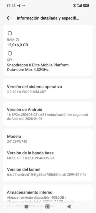 Xiaomi 15 Negro 512GB 12GB RAM