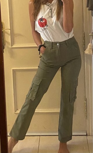 Pantalones Cargo Verdes
