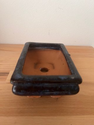 Vaso bonsai ceramica terracotta blu 14x9x6 cm