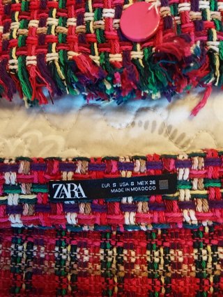 Conjunto Zara Falda y Chaqueta Tweed Talla S