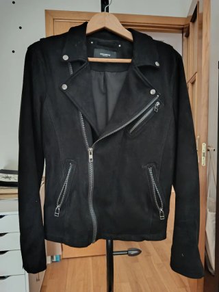 Chaqueta Biker efecto ante Pull&Bear Negra