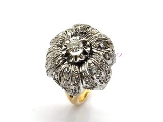 anillo oro 18k con piedra con diamante