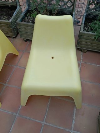 Sillón Playero de Plástico Amarillo