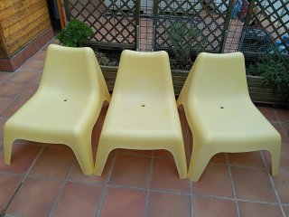 Sillón Playero de Plástico Amarillo