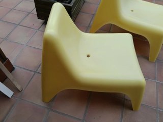 Sillón Playero de Plástico Amarillo