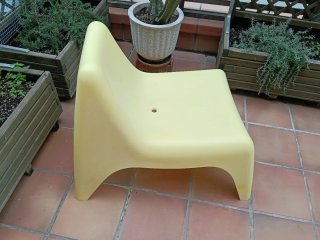 Sillón Playero de Plástico Amarillo