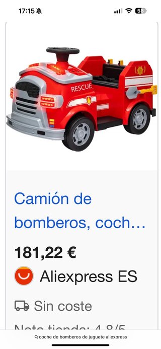 Coche de Juguete Camión de Bomberos