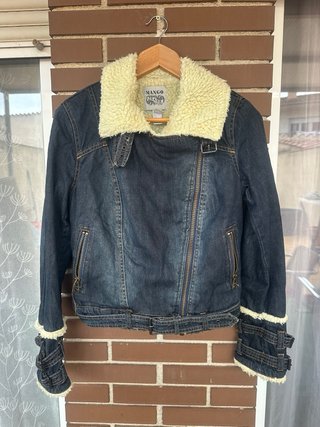 Chaqueta Vaquera con Borreguito Mango