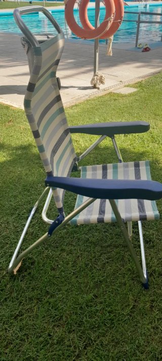 Sillas de camping y piscina multicolor