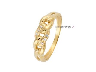 anillo oro 18k con piedra con circonita