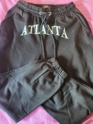 Pantalón de chándal negro Bershka