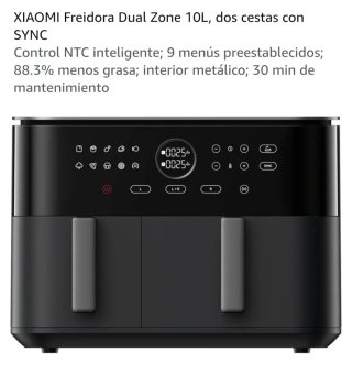 Freidora Xiaomi Dual Zone 10L sin usar