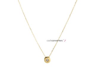 cadena oro 18k con piedra con diamante 22.5cm