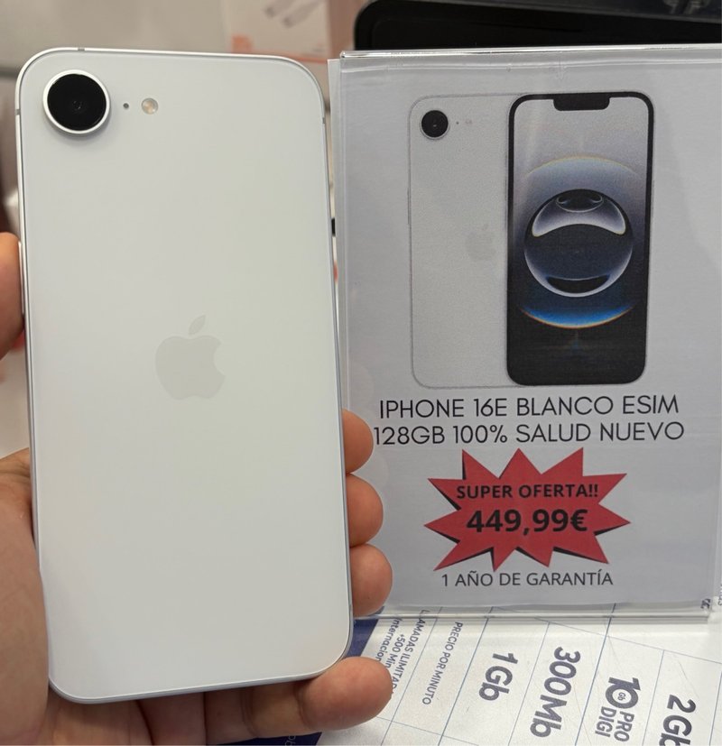 IPHONE 16E BLANCO 128GB SALUD 100% ESIM