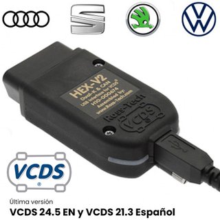 Cable VAGCOM VCDS HEX-V2 Diagnóstico Grupo VAG