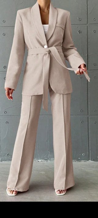 Traje de chaqueta beige