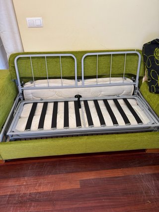 Sofá cama chaise longue verde