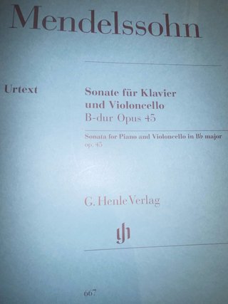 Sonata para Violonchelo y Piano, Mendelssohn Op.45