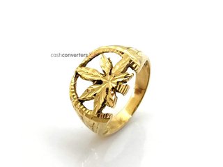 sello oro 18k con piedra con circonita t. 17 (18,16 mm)