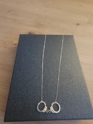 Collar plata 925 de esposas entrelazadas