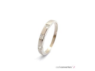 alianza oro 18k con piedra con diamante