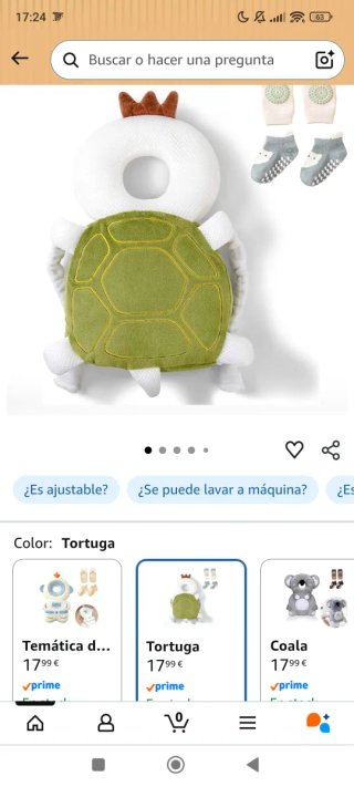 Protector cabeza tortuga bebé