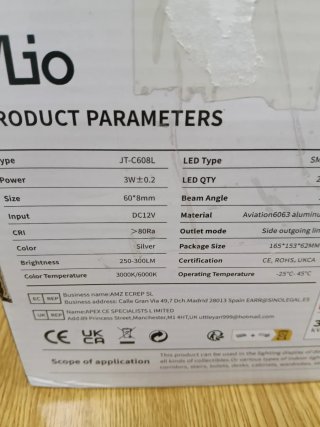 Lámpara LED ultrafina para armario VLio