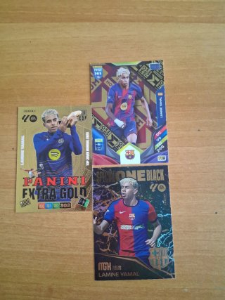 Set 3 carte Lamine Yamal Fifa 365 S.OneBlack- Gold
