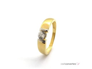 sortija oro 18k con piedra con circonita