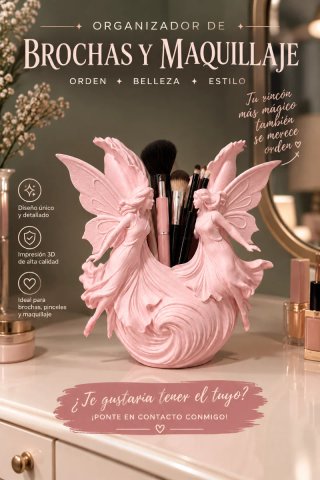 Organizador brochas/maquillaje de diseño, fantasia