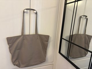 Bolso Zara Piel Gris