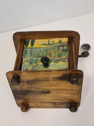 Molinillo café antiguo JAPY FRERES Decoré, 1910.