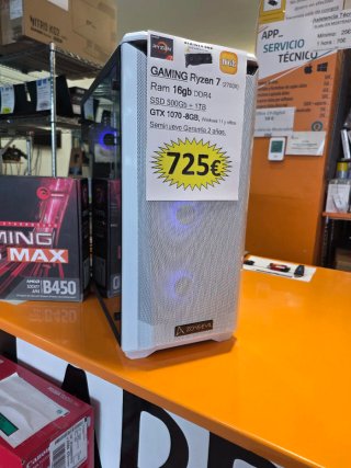 PC Gaming Ryzen 7 GTX 1070 16GB RAM