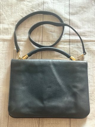 Bolso Vintage de Piel Negra Gillis