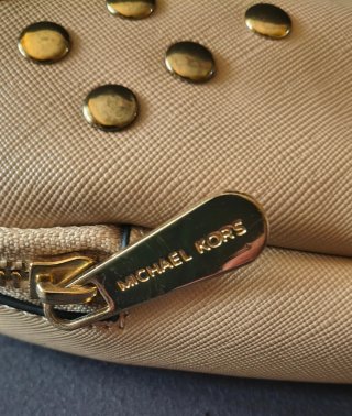 Pochette Michael Kors Beige Oro
