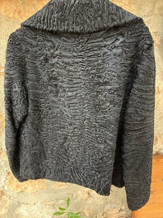 Chaqueta Piel Astracán Negra