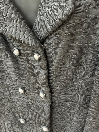 Chaqueta Piel Astracán Negra