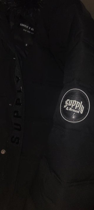 Chaquetón Supply & Demand Negro Talla S
