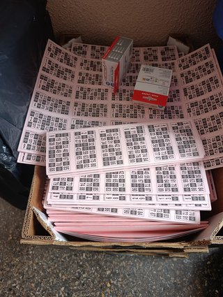 Lote de 6 Cartones de Bingo Rosa