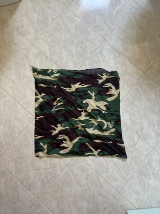 Bandana pañuelo camuflaje militar verde algodón