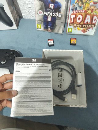 Mando Pro Switch + 2 Juegos Nintendo