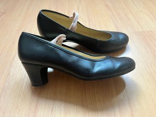 Zapatos de Flamenco Negros tacón.  Número 31