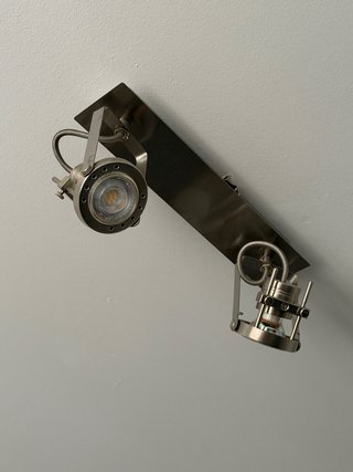 Lámpara de techo moderna metal plateado