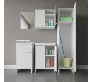 Armario Resina Negrari Blanco, 182x46,5x49,5cm